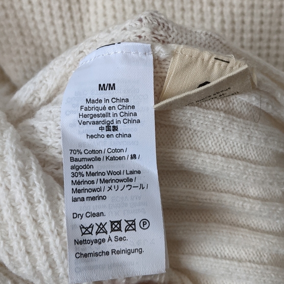 Madewell Turtleneck Open Back Sweater, Size M - Picture 3 of 4